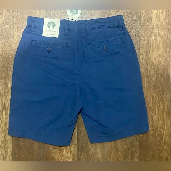 Weatherproof Flat Front Chino Shorts. Navy. 30 waist/9” inseam. NWT - Picture 3 of 6